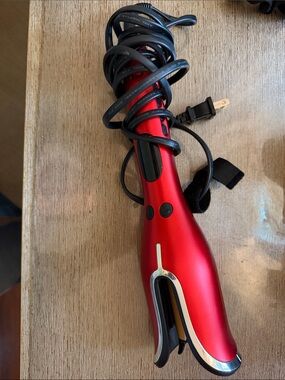 Chi ruby red 1” Automatic Curling Iron with Digital Temp Display